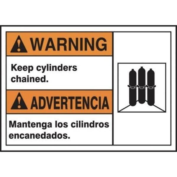 Accuform BILINGUAL ANSI SIGN CYLINDERS 10 in x MTAS300XL - main